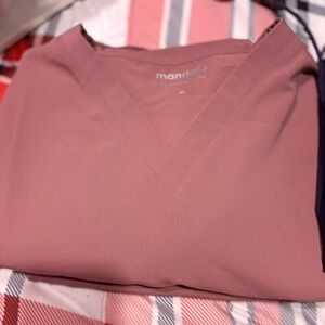 Mandala Mauve V-Neck Scrub Set